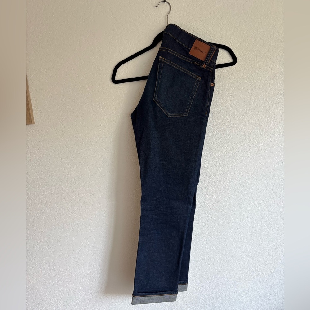 Brixton Men's Deep Indigo Straight Jeans